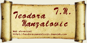 Teodora Manzalović vizit kartica